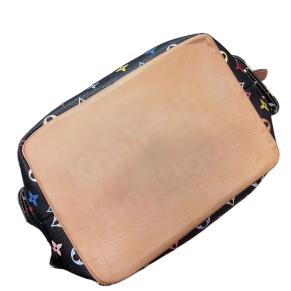 Rare Louis Vuitton LV Black Petit Noe Multicolor Monogram Bag X Takashi Murakami - Picture 13 of 16